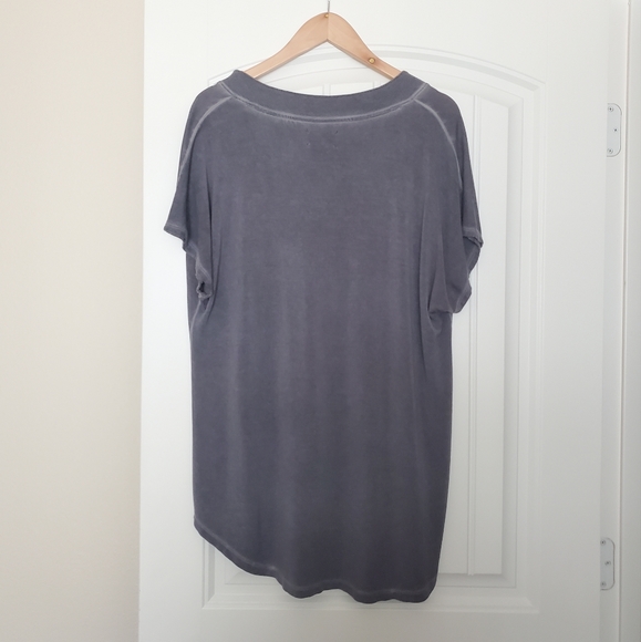 👚 Lou & Grey Burnout Gray Knit Top Size L - Picture 4 of 7